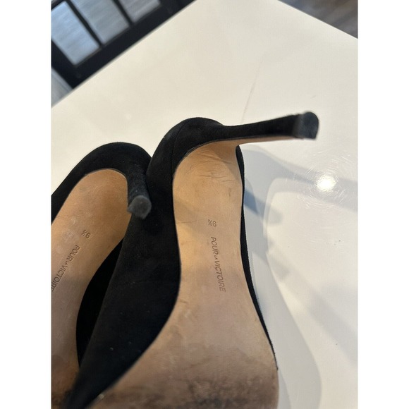 Pour La Victoire Women's Shoes Camilla Pumps Black Heels Suede Size 9.5 M - Picture 15 of 16